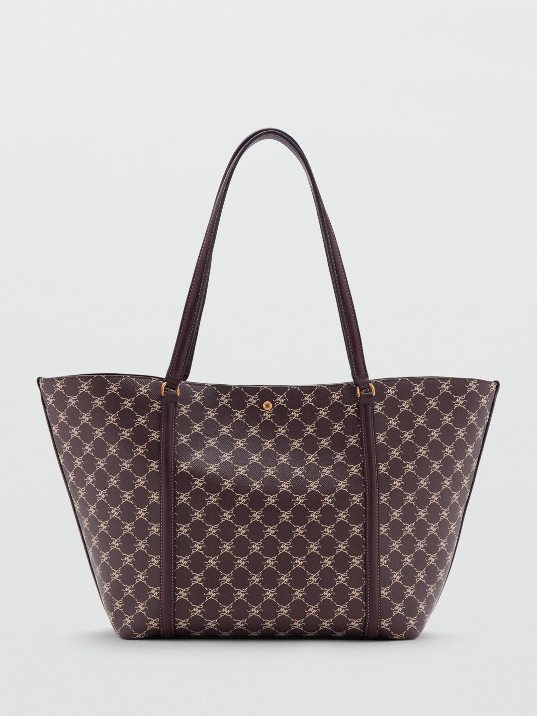 MANGO Women Brand Logo Print Tote Bag-picture-31