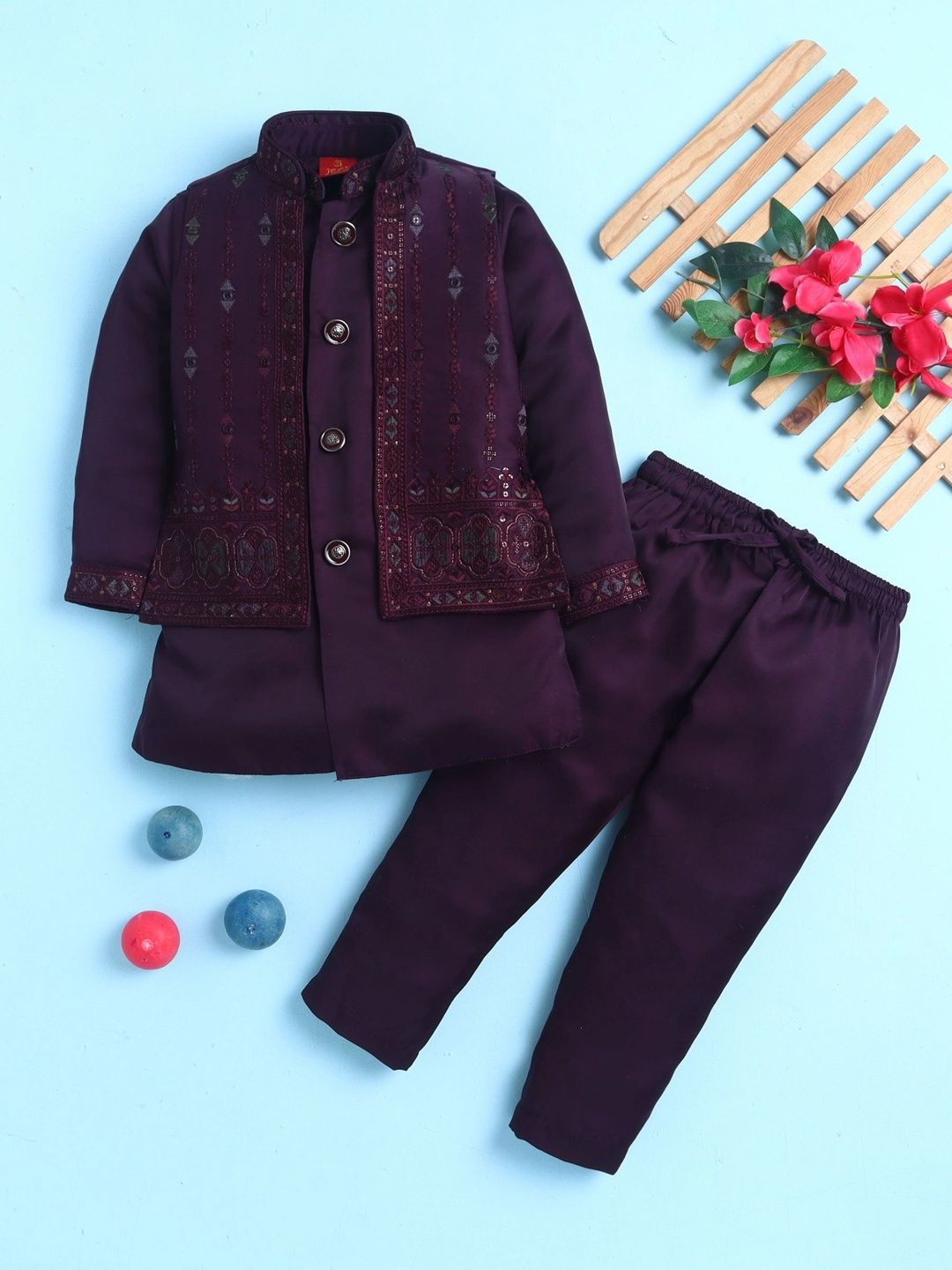 BAESD Mandarin Collar Sherwani Set-picture-16