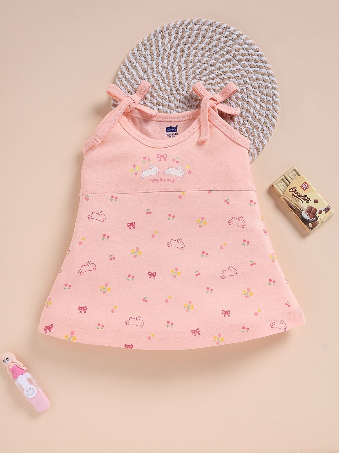 Simply Girls Printed Pure Cotton A-Line Dress-image-39