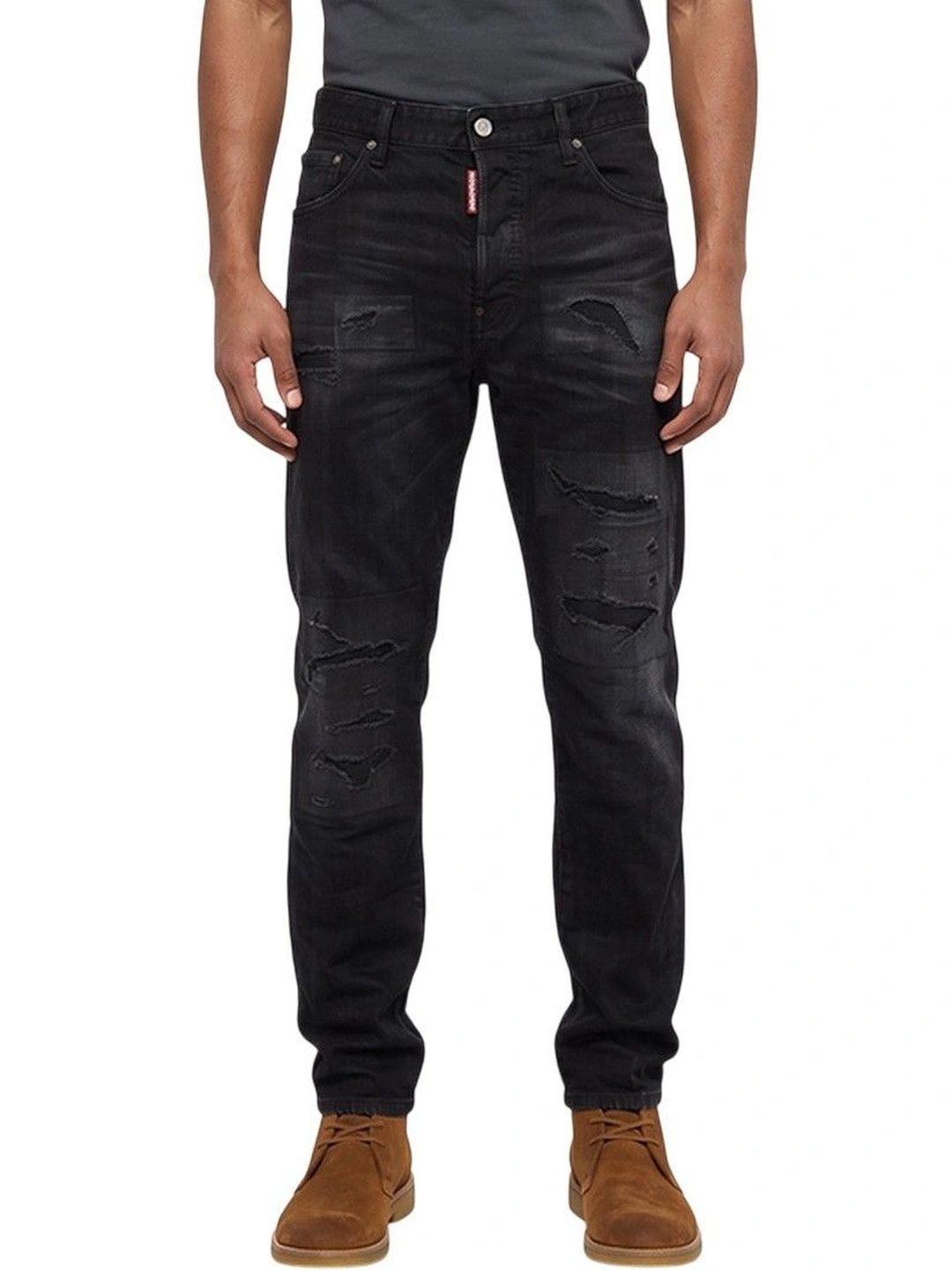 Dsquared2 Men Slim Fit Mid-Rise Highly Distressed Jeans-picture-26