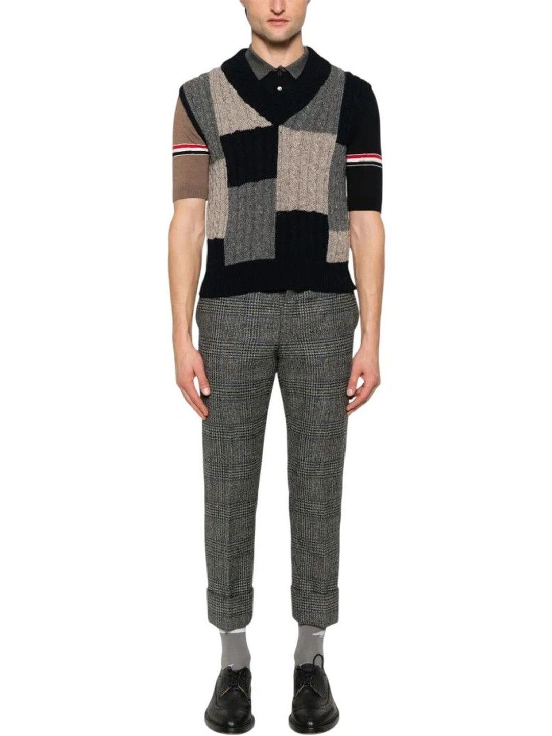 Thom Browne Men Colourblocked Woollen Pullover-picture-30