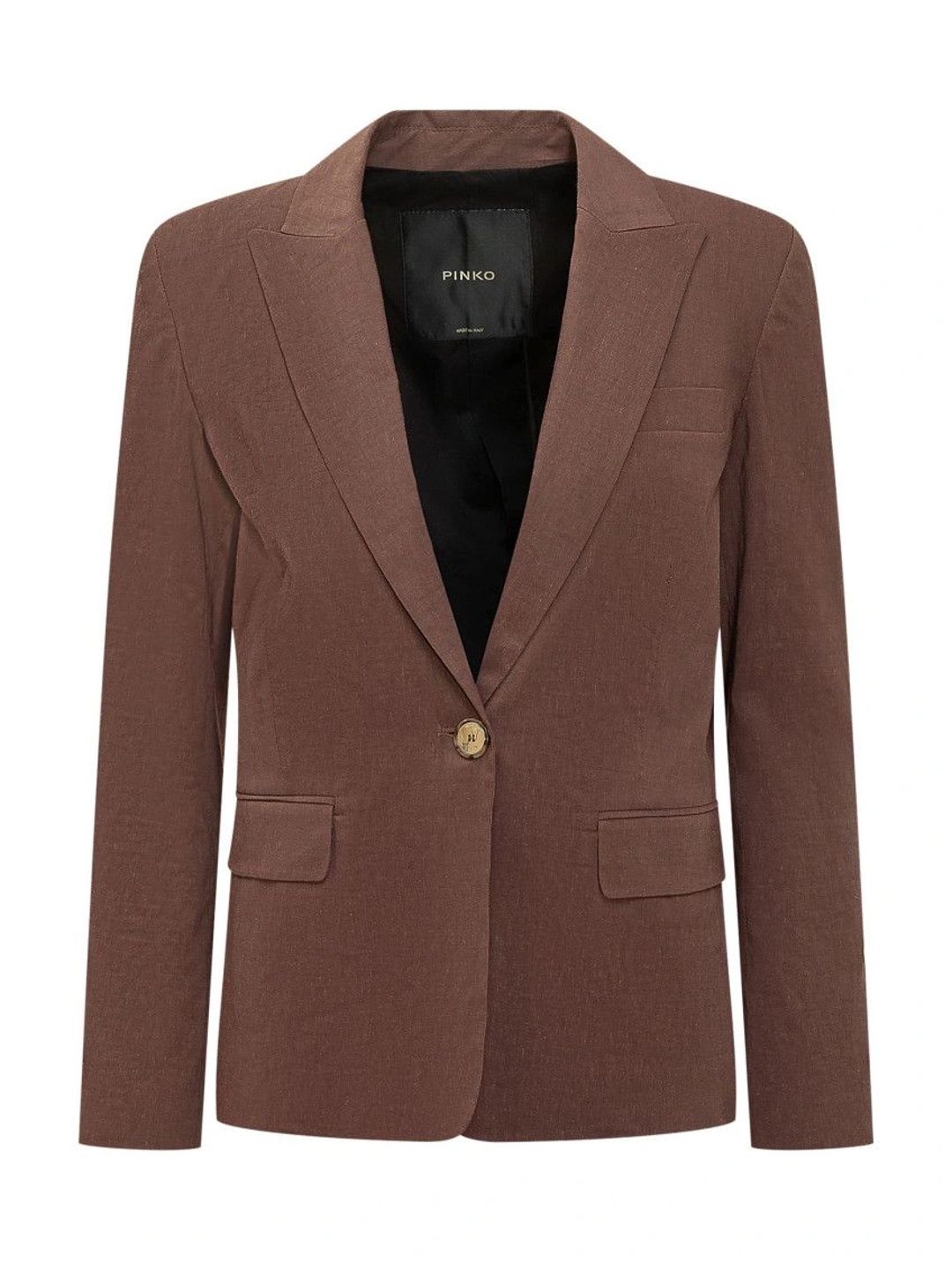 Pinko Notched Lapel Single-Breasted Tailored Fit Formal Blazers-picture-38