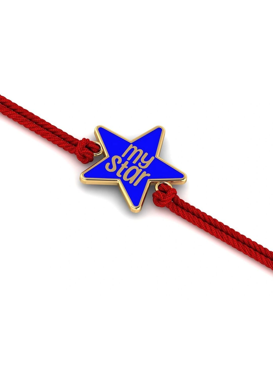 KUBERBOX Boys 9KT Gold My Star Enamel Rakhi -1.99 g-picture-48