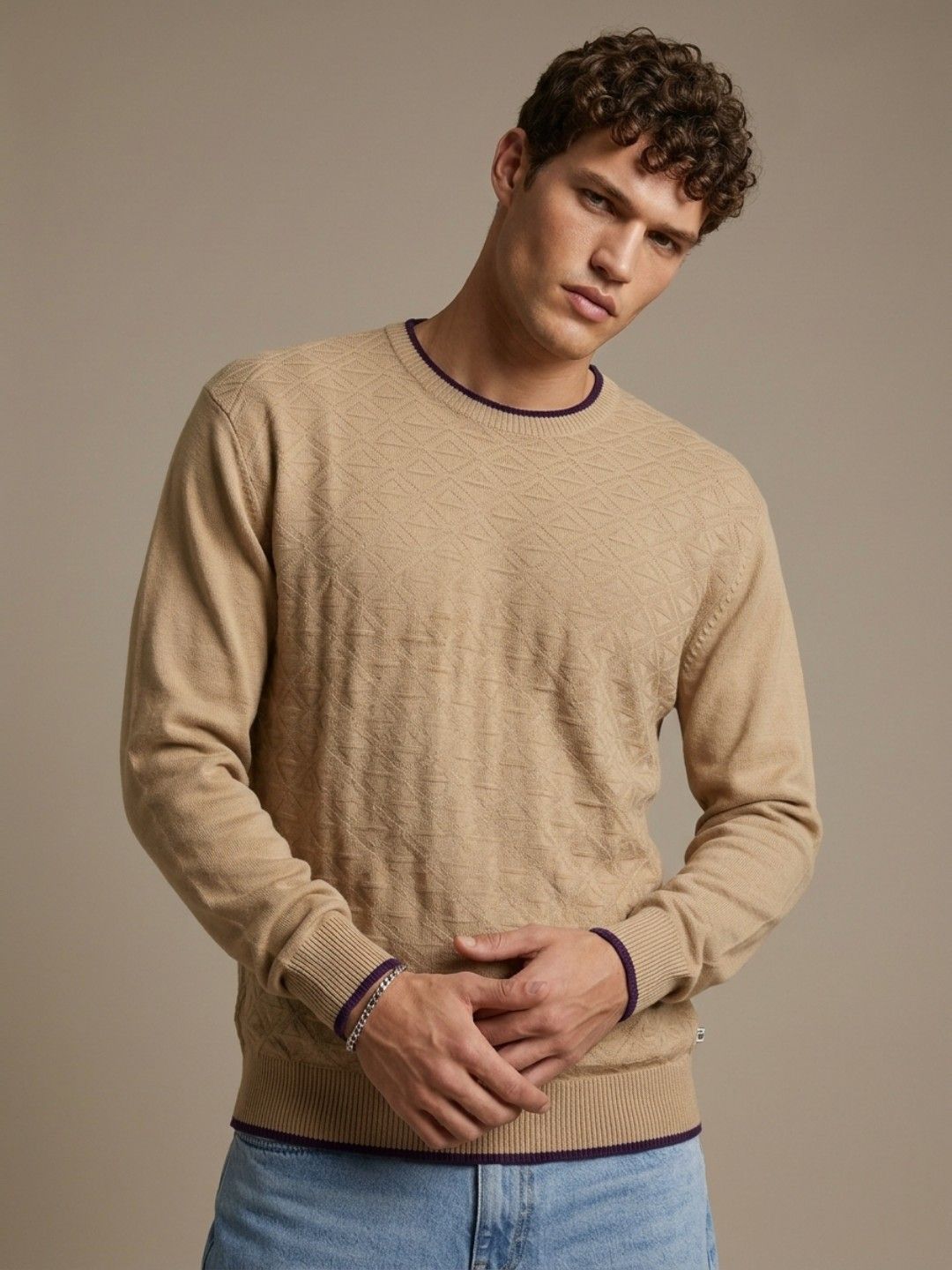 glitchez Geometric Designed Knitted Pullover-picture-14