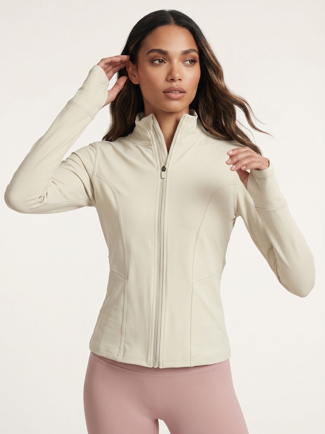 BORN Mock Neck Panelled Sporty Jacket-picture-49