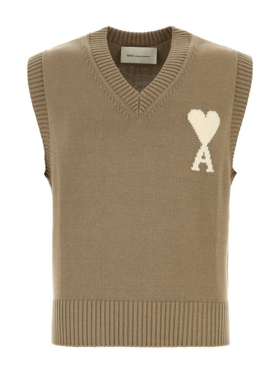 Ami Paris Men Woollen Sweater Vest with Embroidered Detail-picture-39