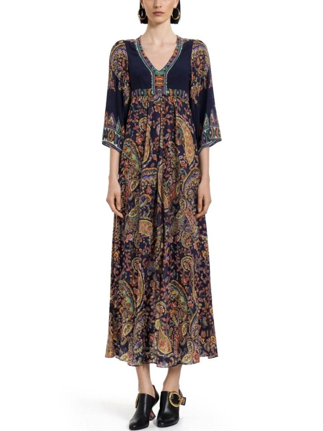 ETRO Print Kimono Sleeve Kaftan Maxi Dress-picture-32