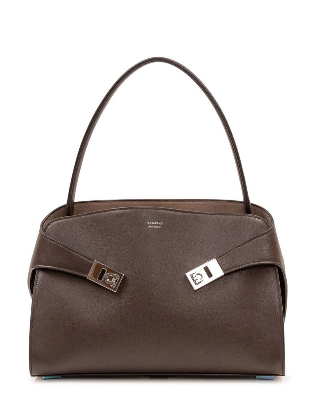 Ferragamo Leather Structured Handheld Bag-image-40
