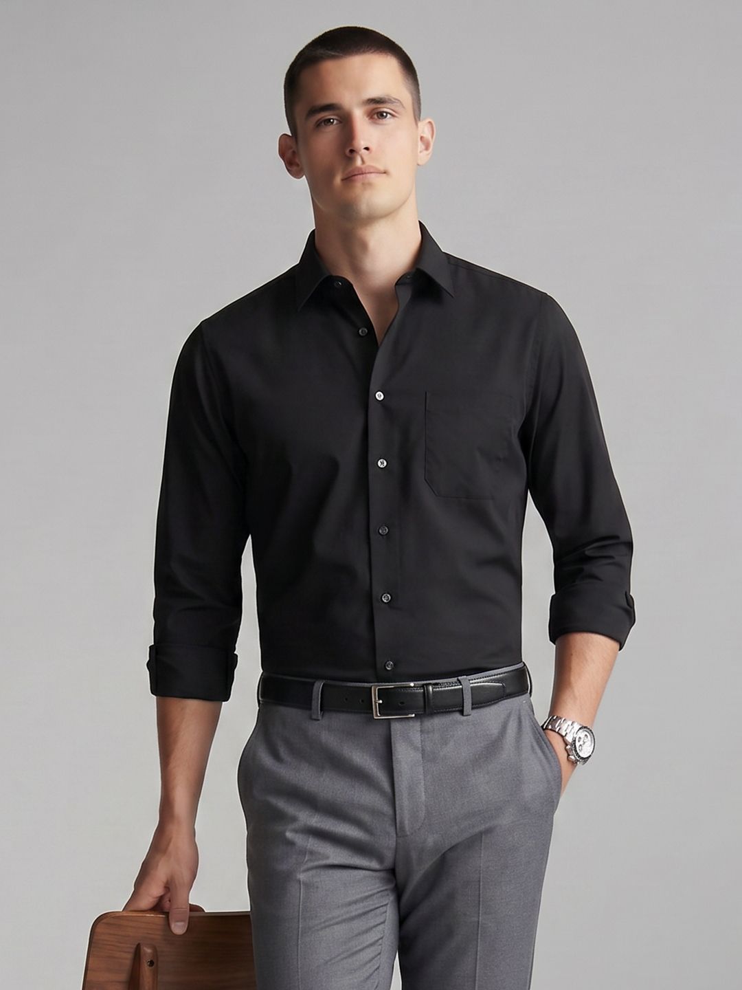 Louis Philippe Slim Fit Pure Cotton Formal Shirt-picture-42