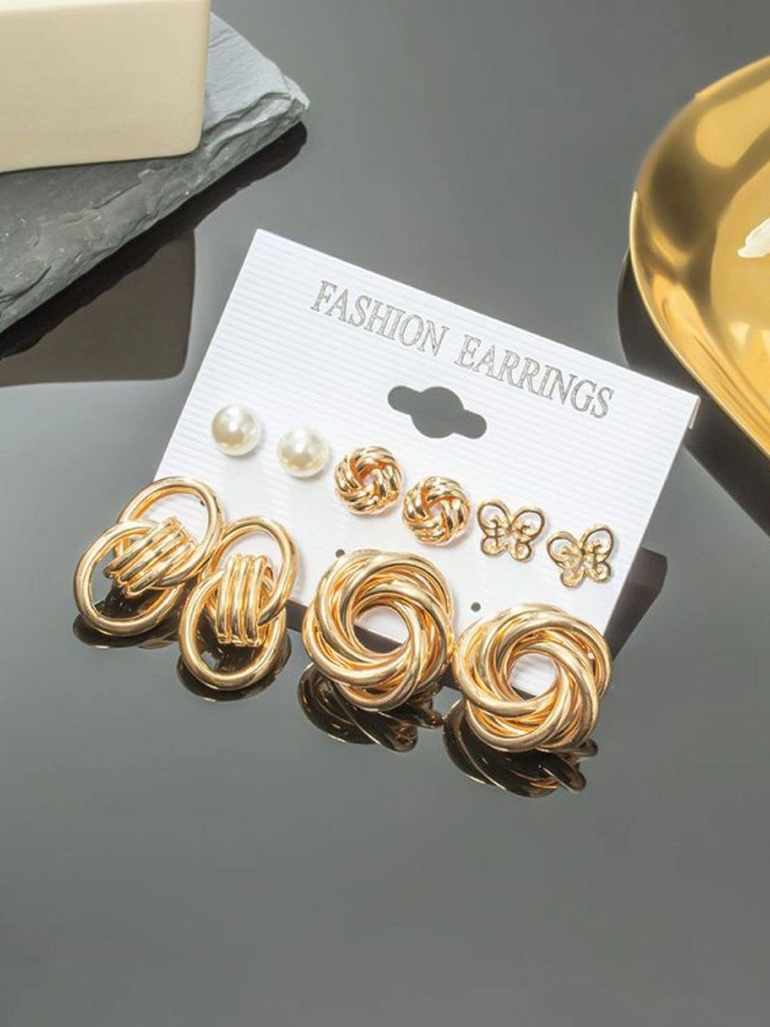 DressBerry Geometric Studs Earrings-picture-58