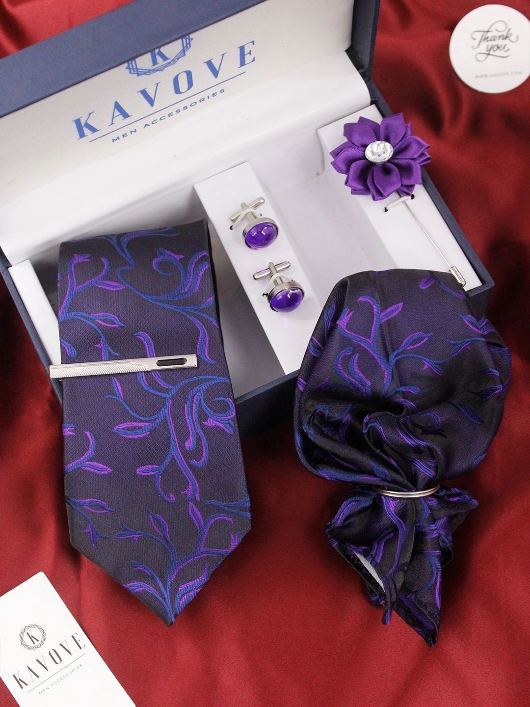 Kavove Men Printed Broad Tie-picture-0