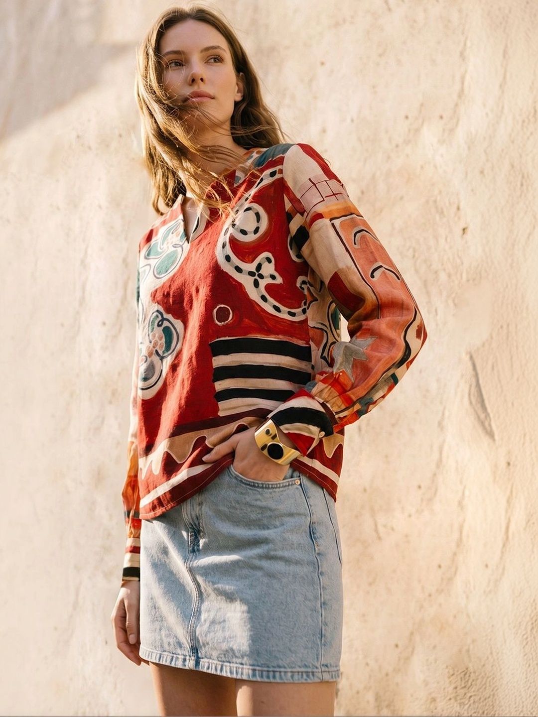 Vero Moda Print Cotton Top-picture-34