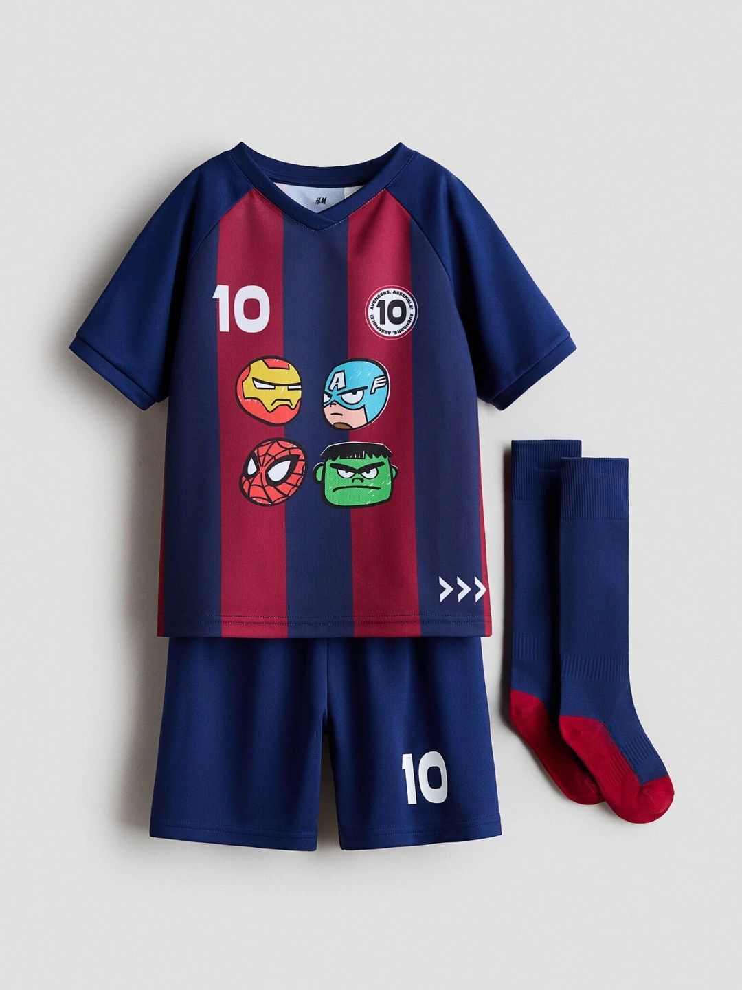 H&M Boys Striped Marvel Sports Shorts-picture-17