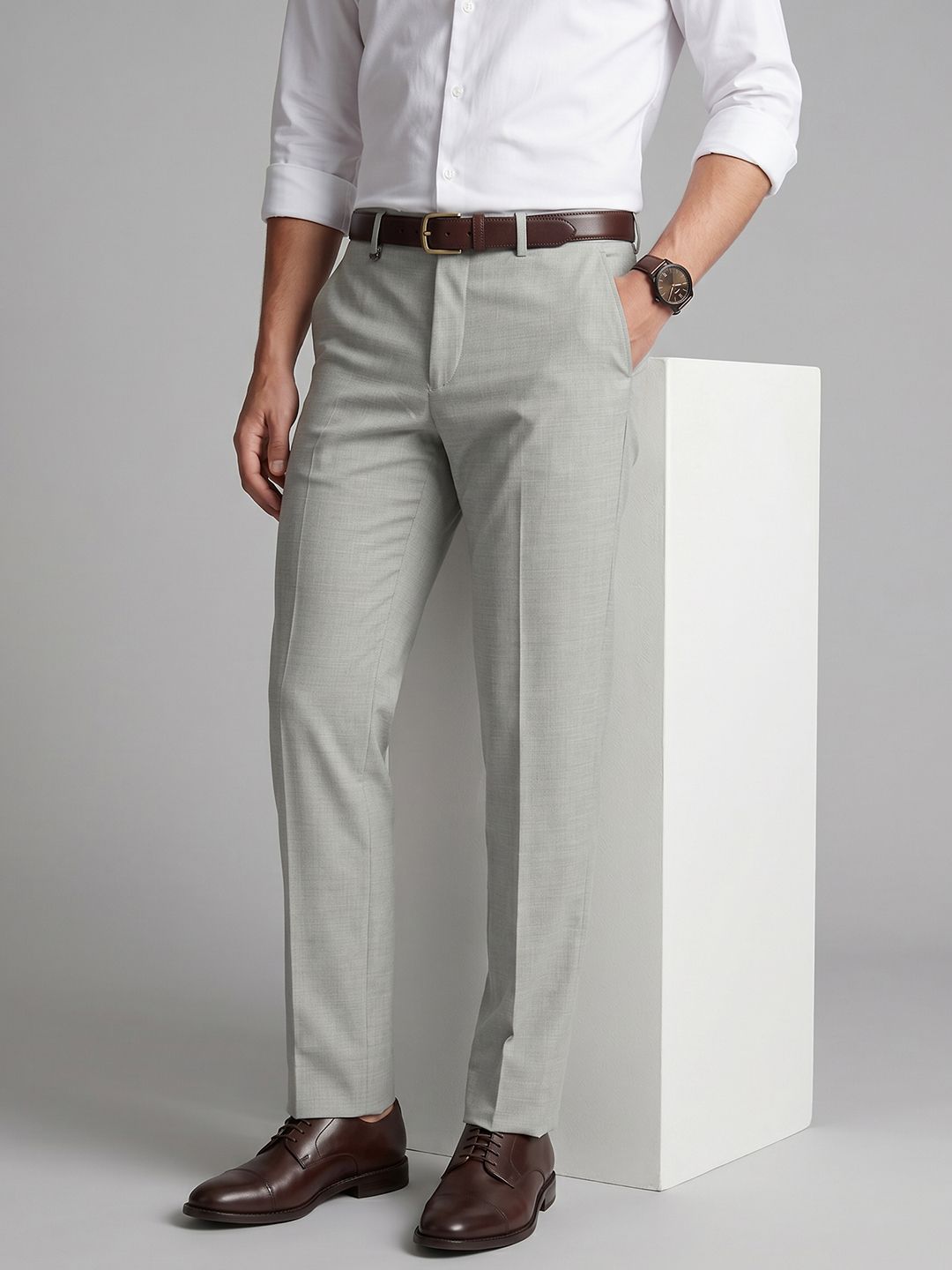 Van Heusen Men Slim Fit Formal Trouser-picture-22