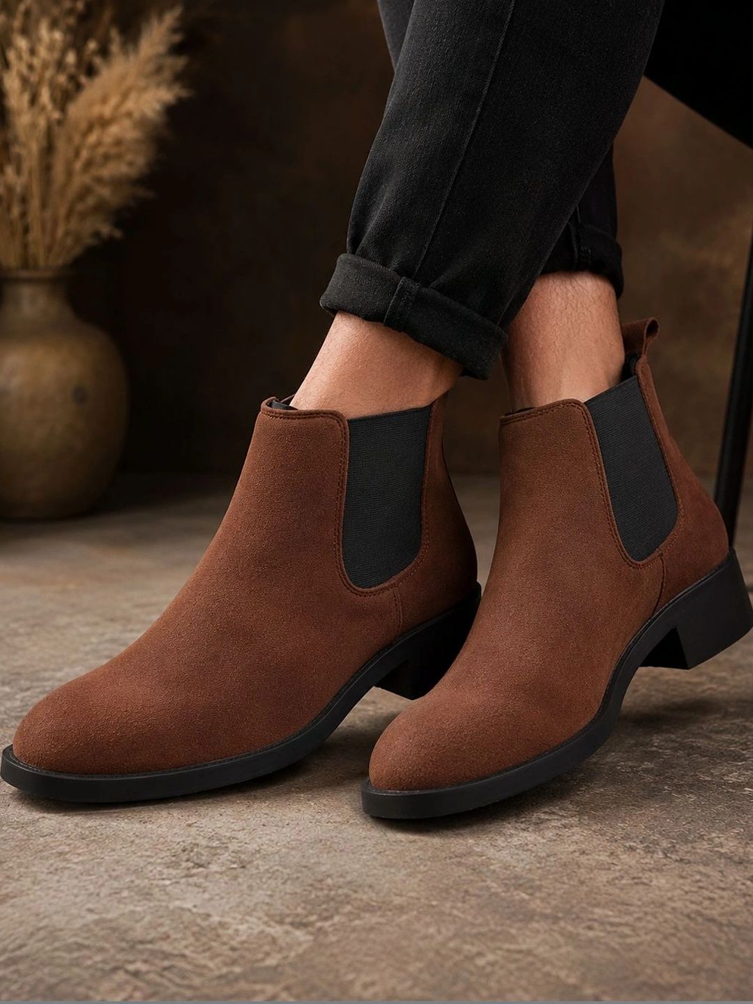 The Roadster Lifestyle Co Men Pointed Toe Slip-On Chelsea Boots-picture-19