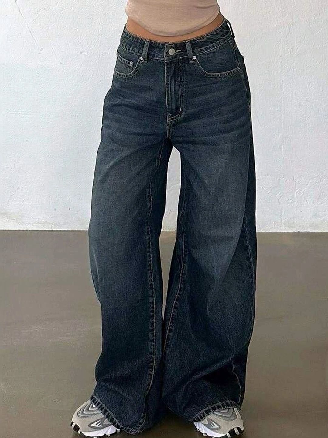 SOULNITY Women Wide Leg High-Rise Jeans-picture-47