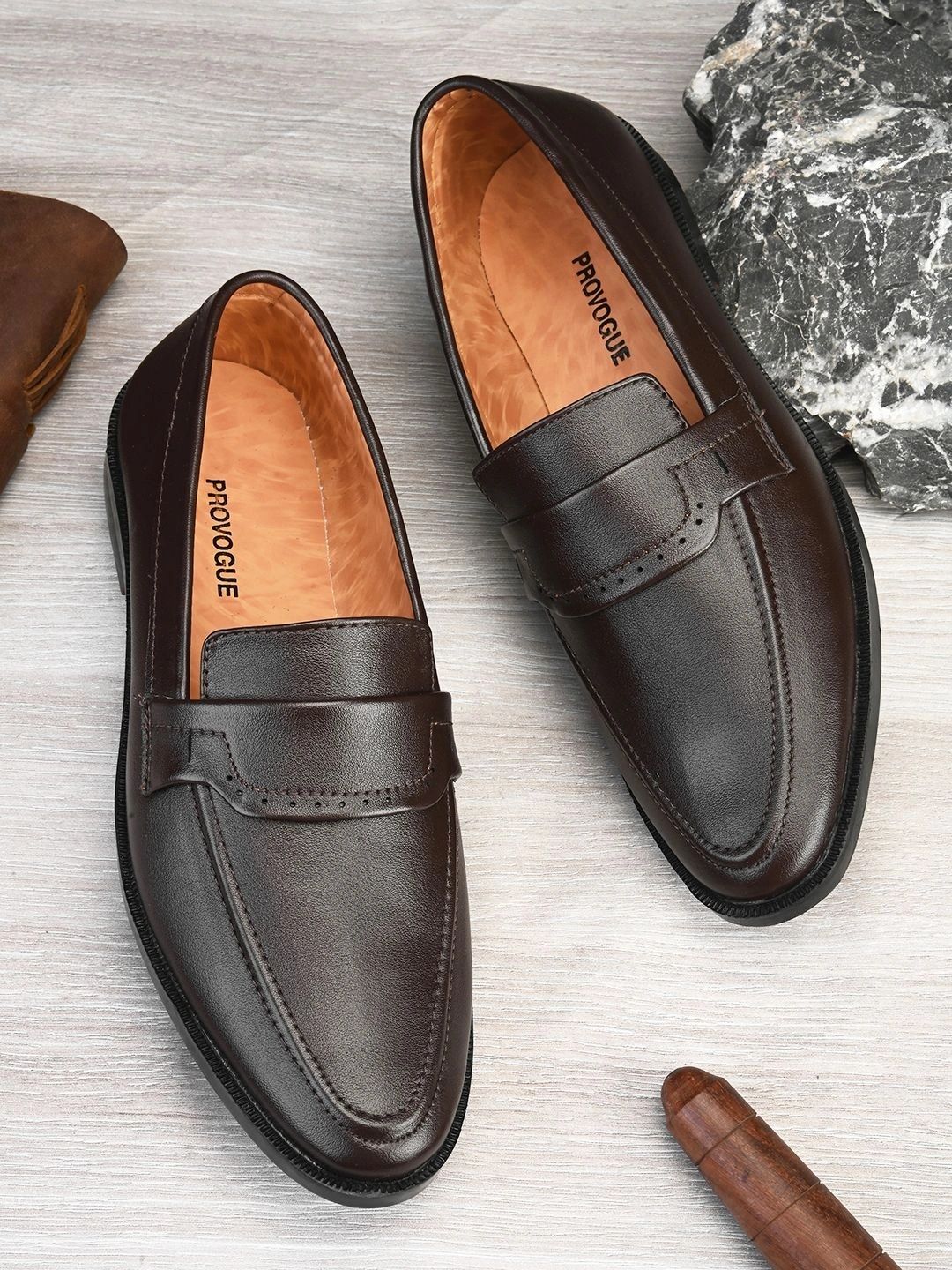 Provogue Men Pointed-Toe Formal Loafers-picture-41