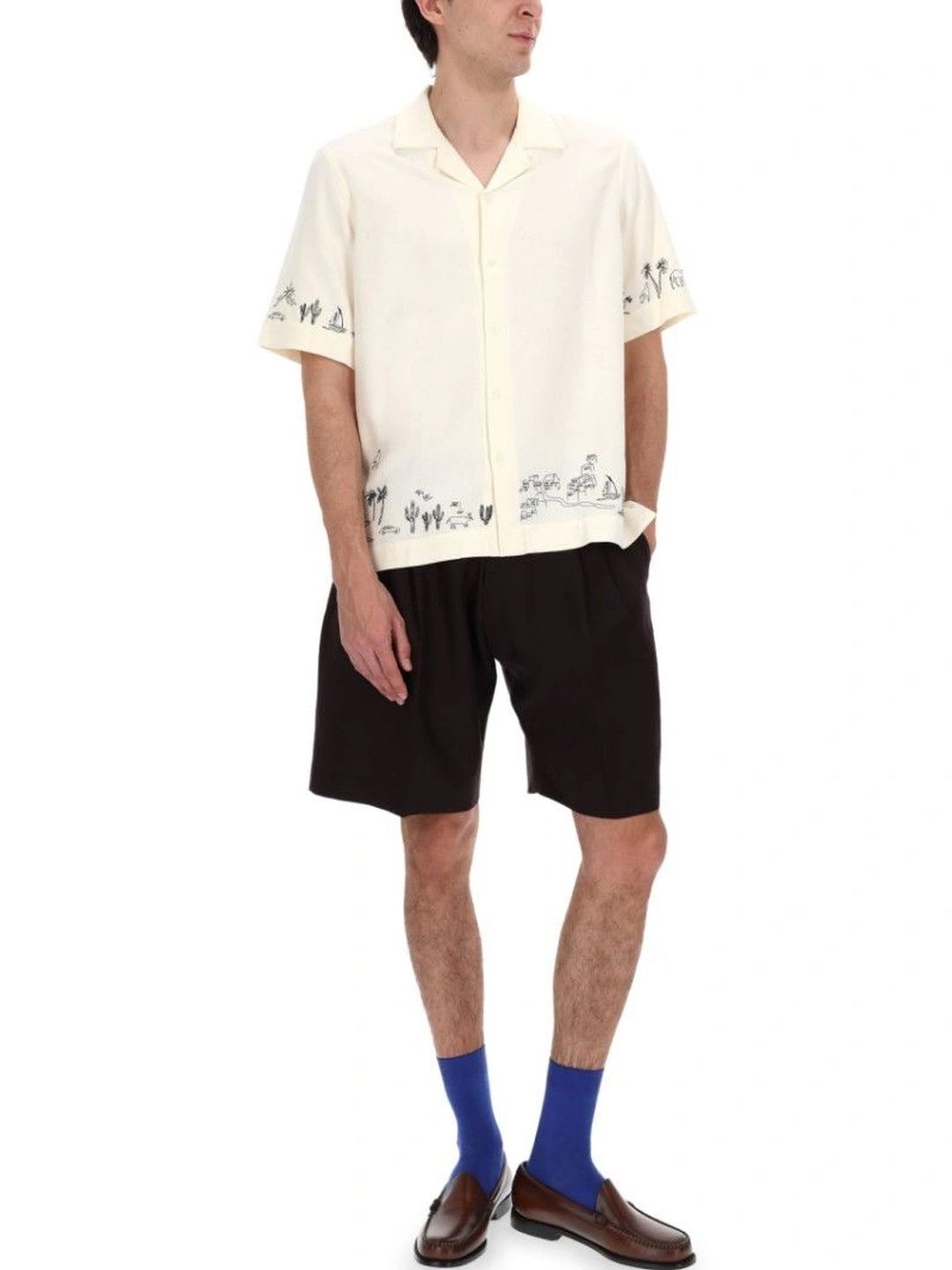 Paul Smith Men Slim Fit Linen Shorts-picture-28