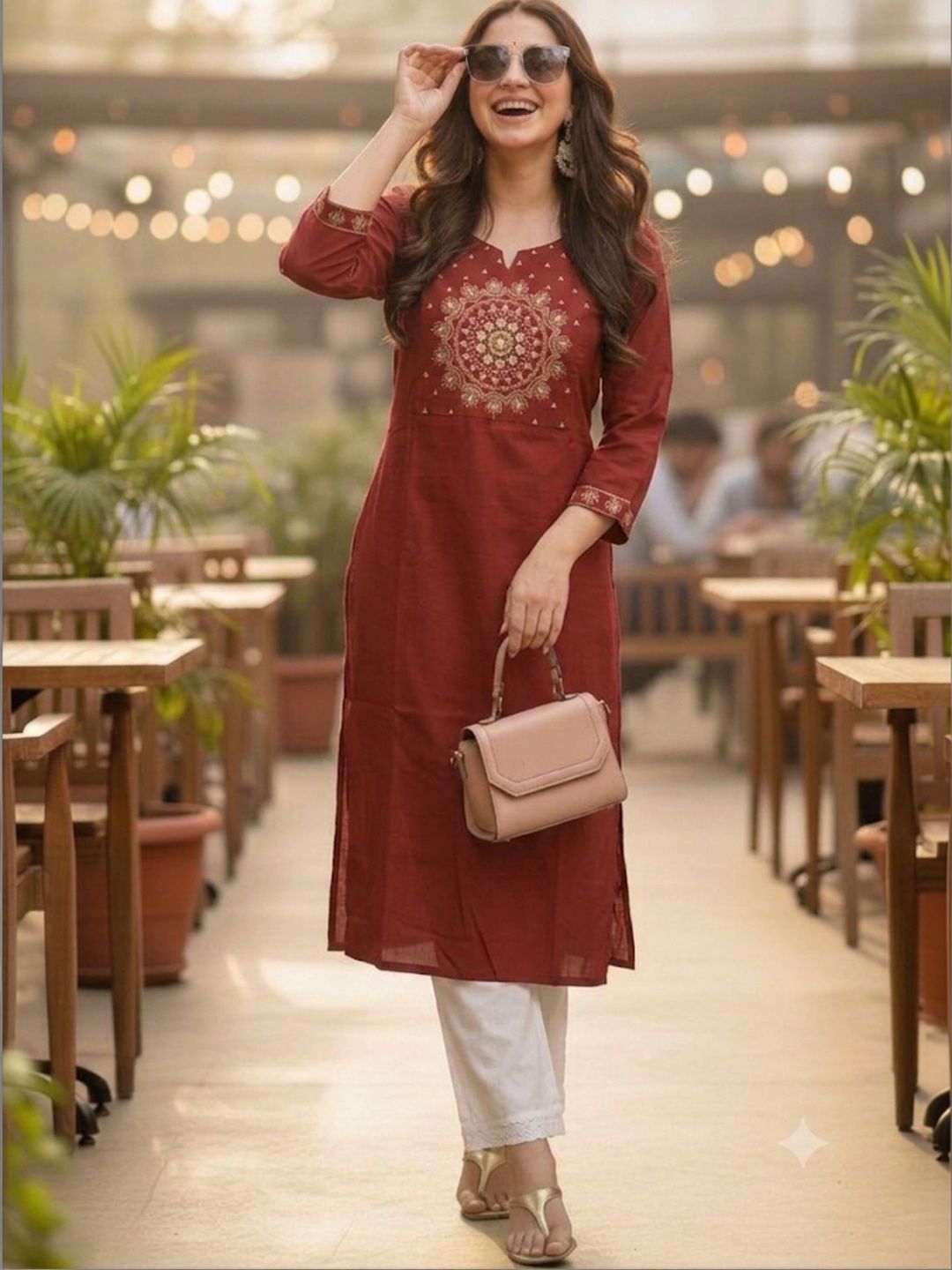 Pjyot by surhi Women Embellished Thread Work Kurta-picture-11