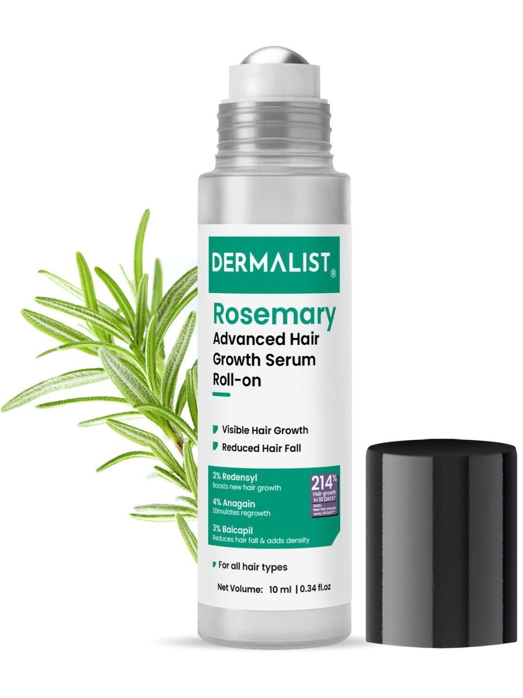 Dermalist Rosemary Advanced Hair Growth Serum Roll-On - 10 ml-picture-45