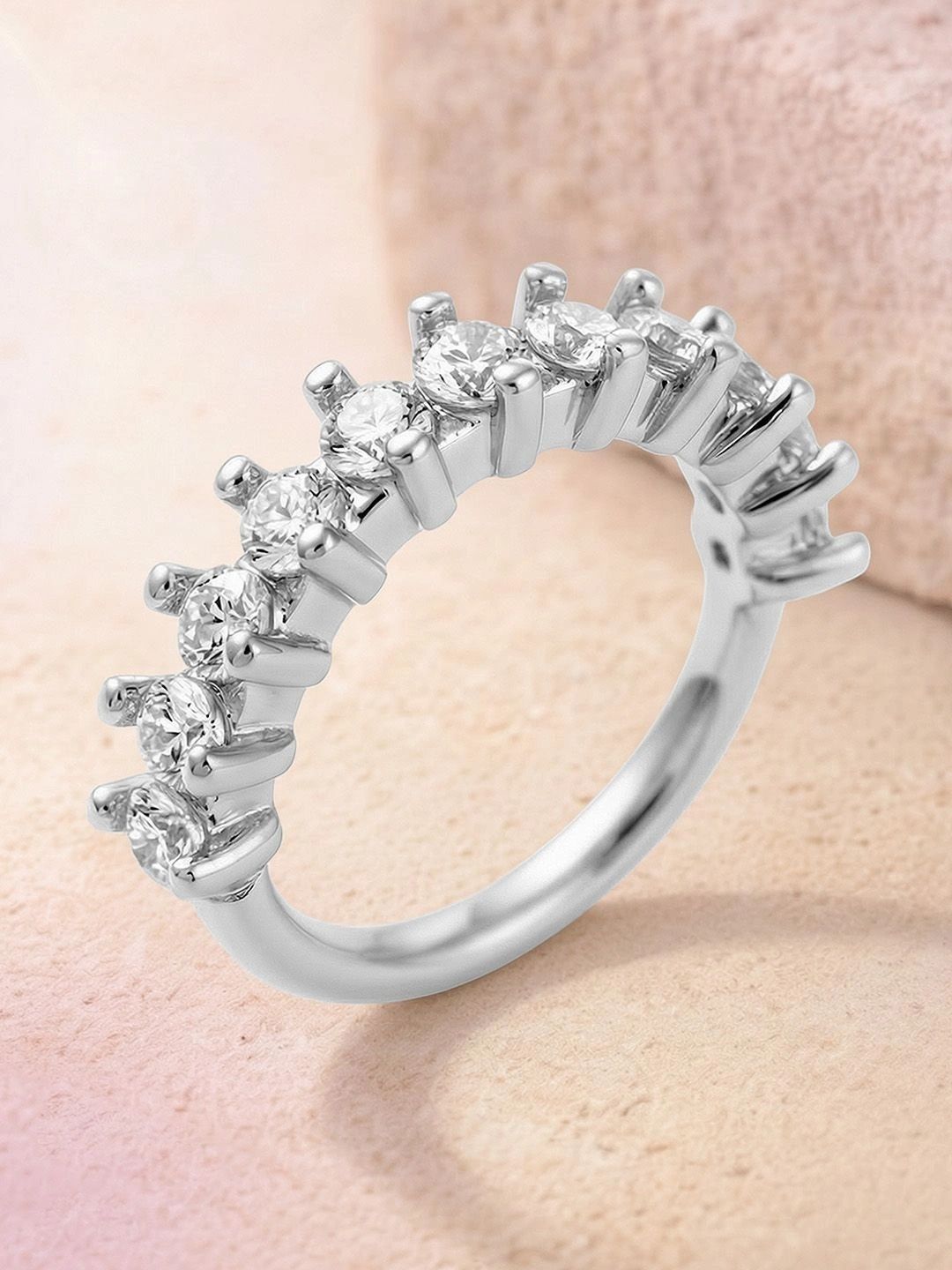 MAZZINI Rhodium-Plated Crystal Ring Nosepin-picture-30