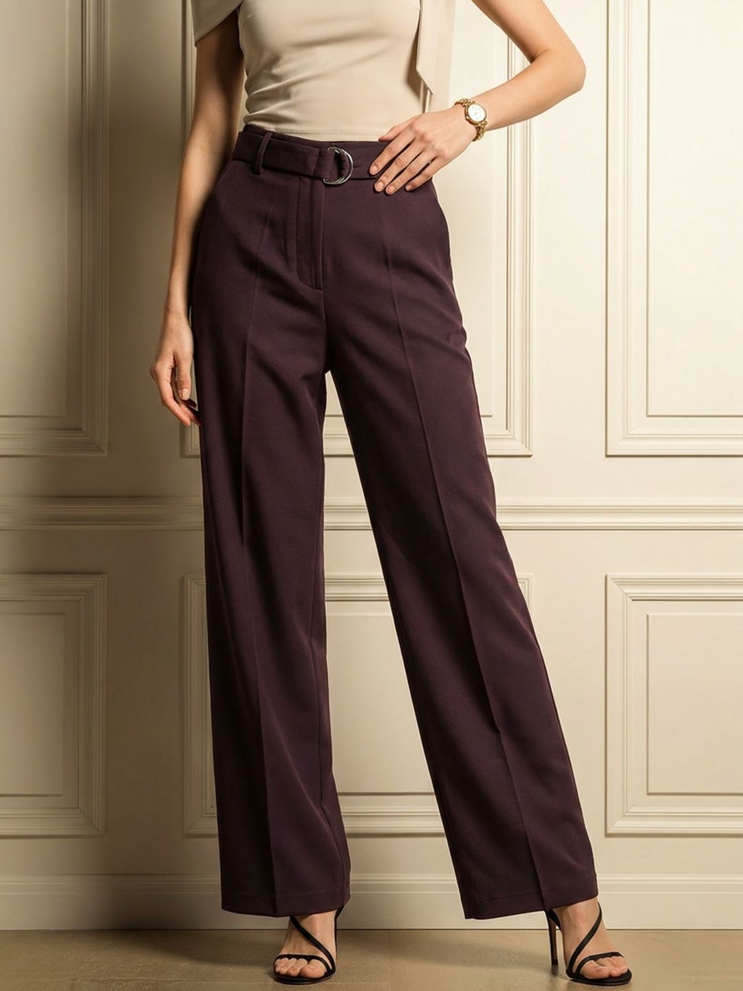 Chemistry Women Pleated Belted Trouser-picture-50