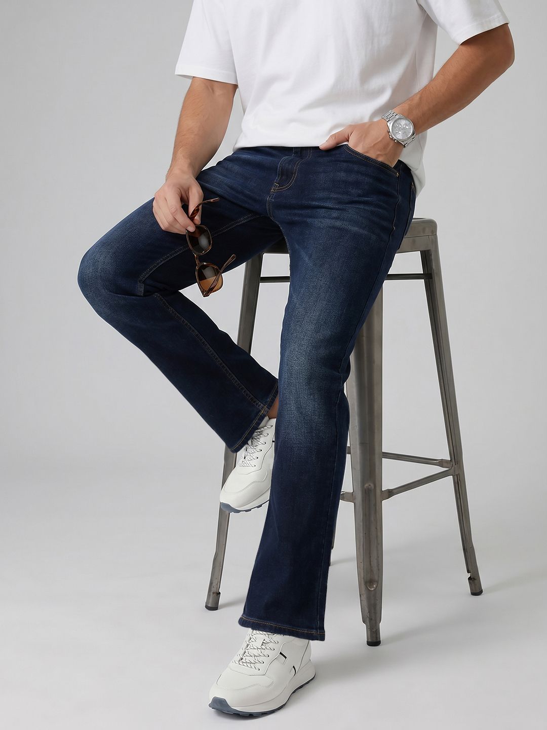 SPYKAR Men Bootcut Fit Stretchable Jeans-picture-35