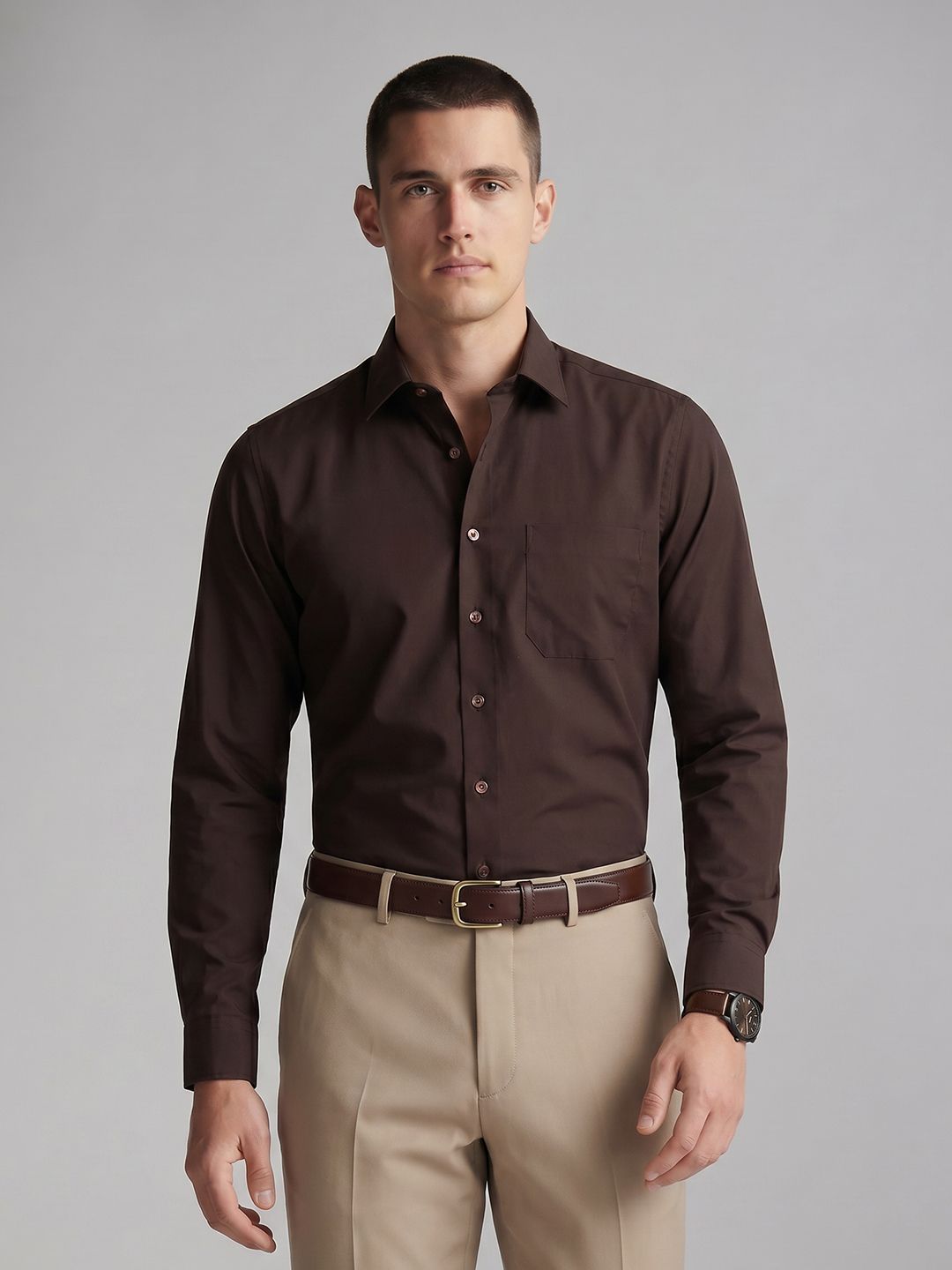 Louis Philippe Slim Fit Pure Cotton Formal Shirt-picture-10