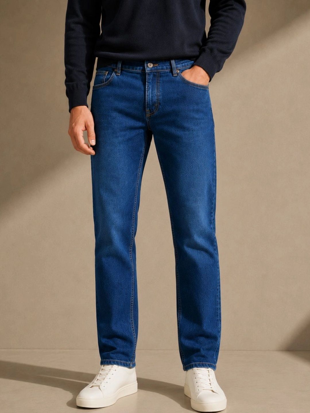 ZUSH Men Straight Fit Mid-Rise Stretchable Jeans-picture-41