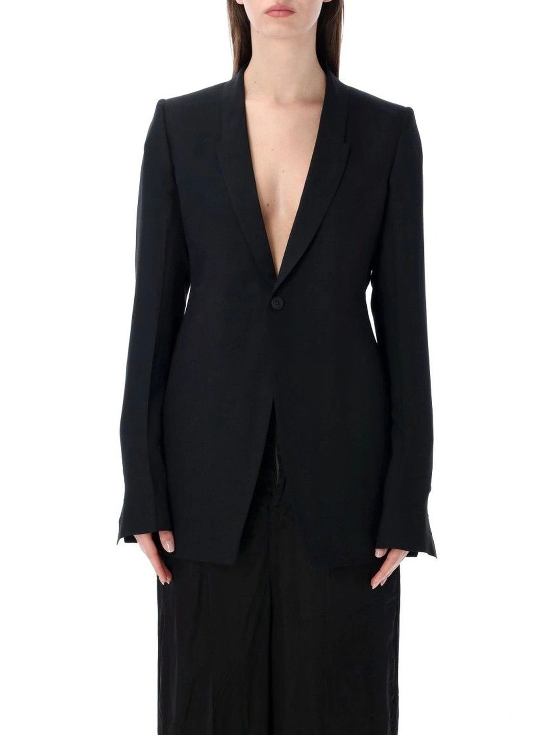 Rick Owens Black Single Breasted Slim Fit Blazer-picture-41