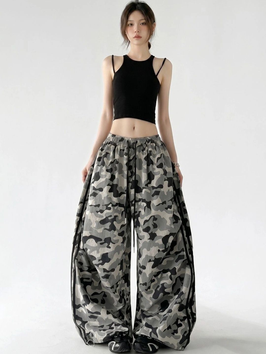 StyleCast x Revolte Women Camouflage Printed Loose Fit Easy Wash Trousers-picture-35