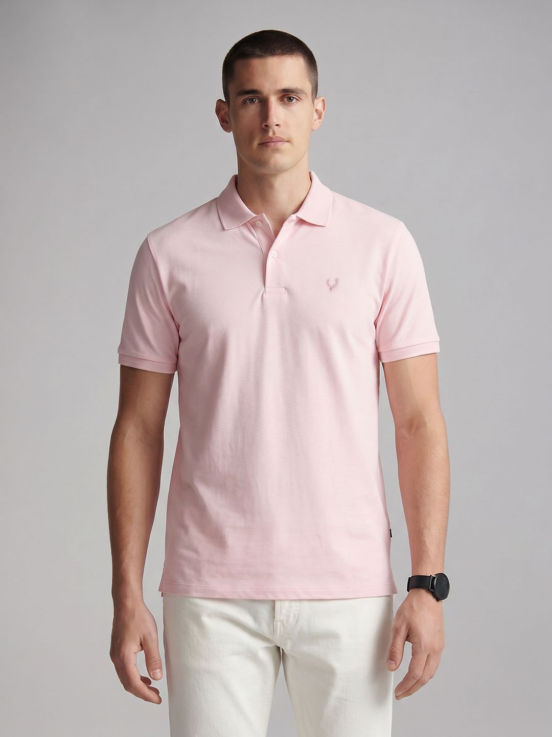 Allen Solly Polo Collar Pure Cotton Slim Fit T-shirt-picture-10
