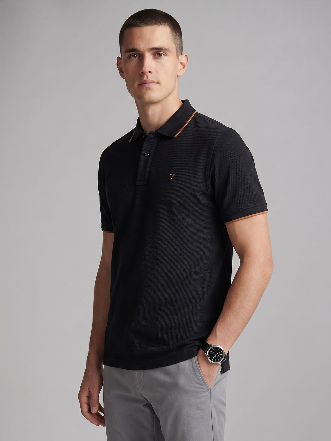 Van Heusen Textured Polo Collar T-shirt-picture-52