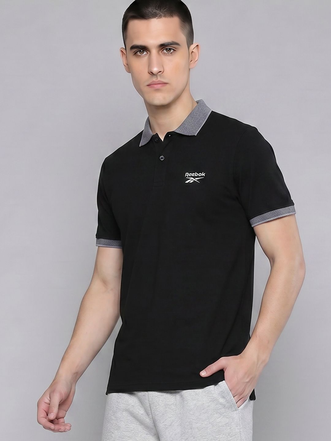 Reebok Contrast Polo Collar T-shirt-picture-24