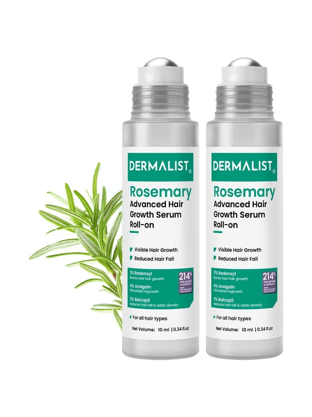 Dermalist Set Of 2 Rosemary Advanced Hair Growth Serum Roll-On - 10 ml Each-picture-21