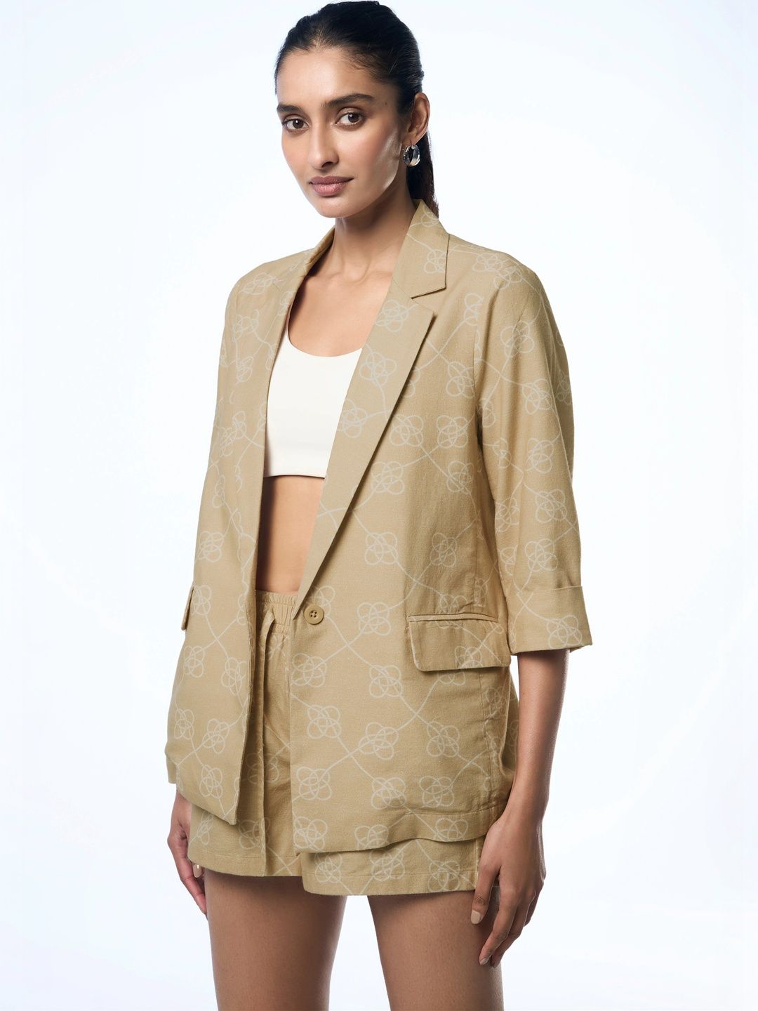 Terra Luna Sasha Khadi Coastal Print Shell Blazers-picture-54