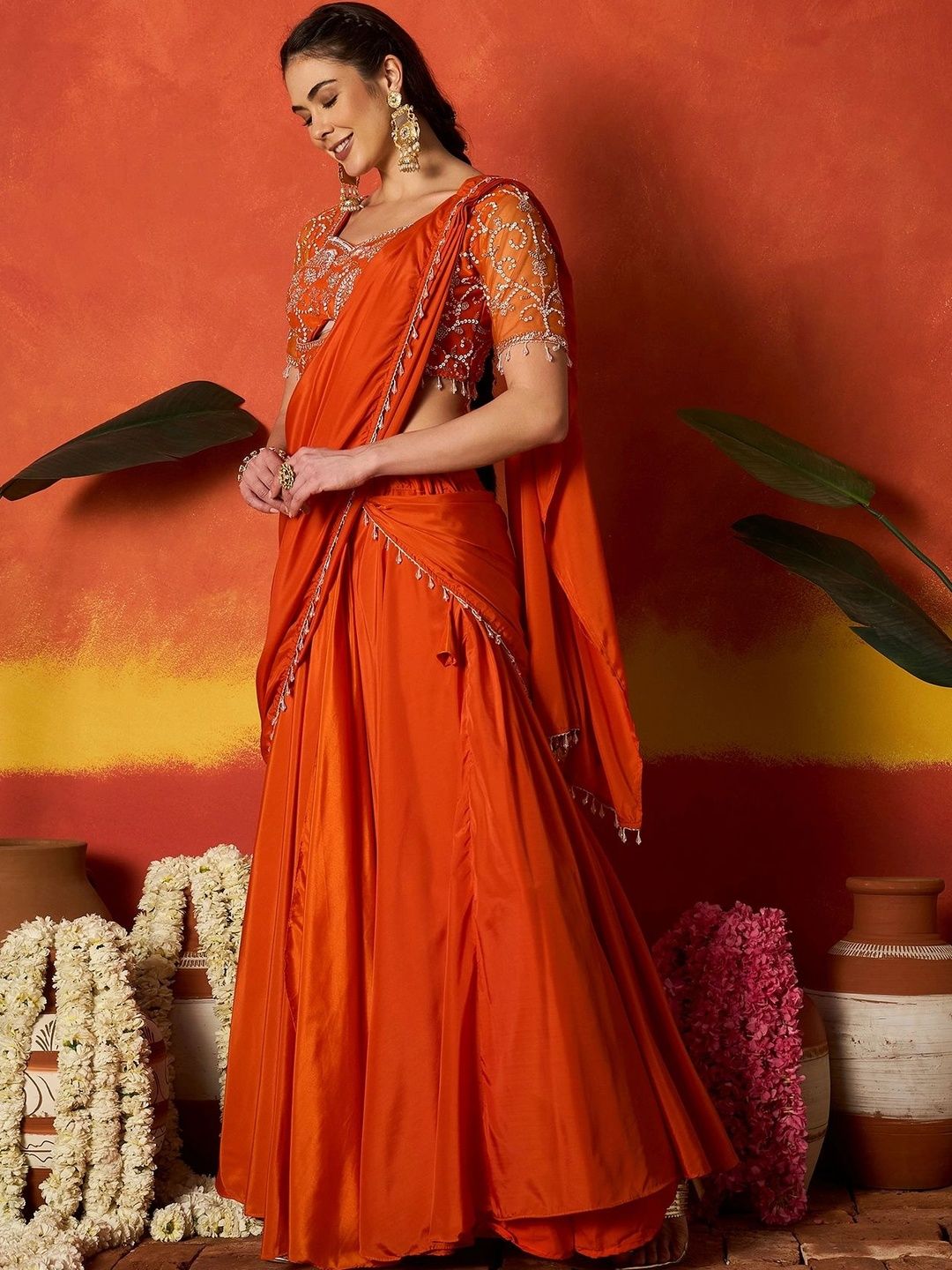 Stylum Sequinned Silk Blend Designer Saree-picture-15