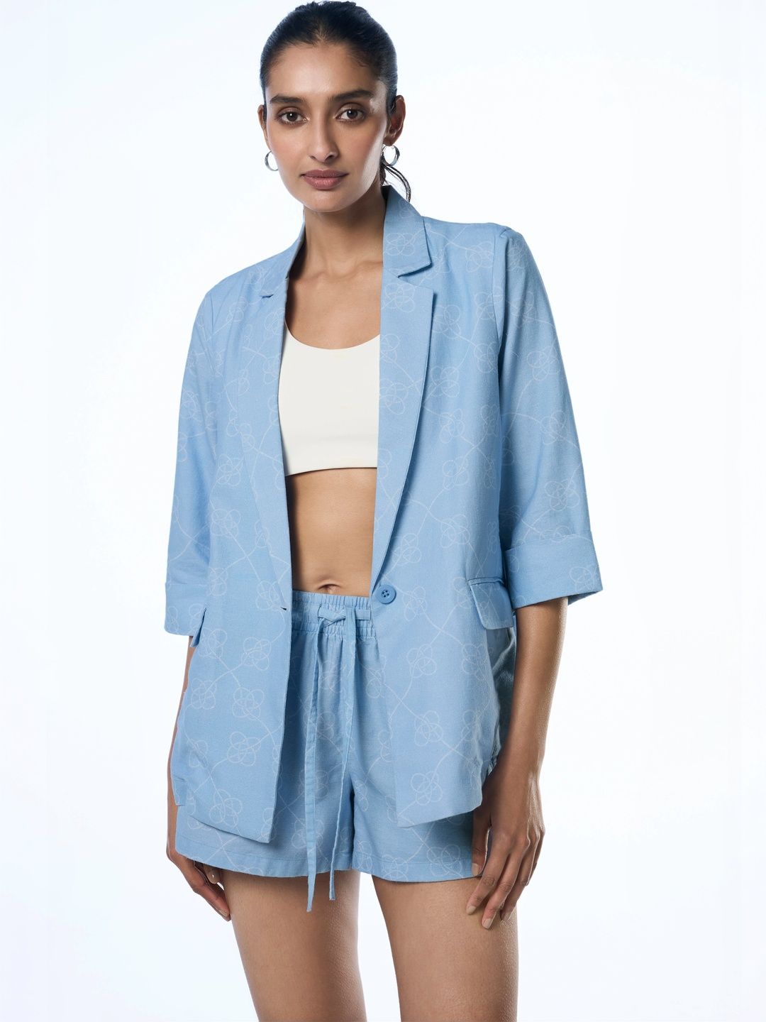 Terra Luna Sasha Khadi Coastal Print Lagoon Blazers-picture-58