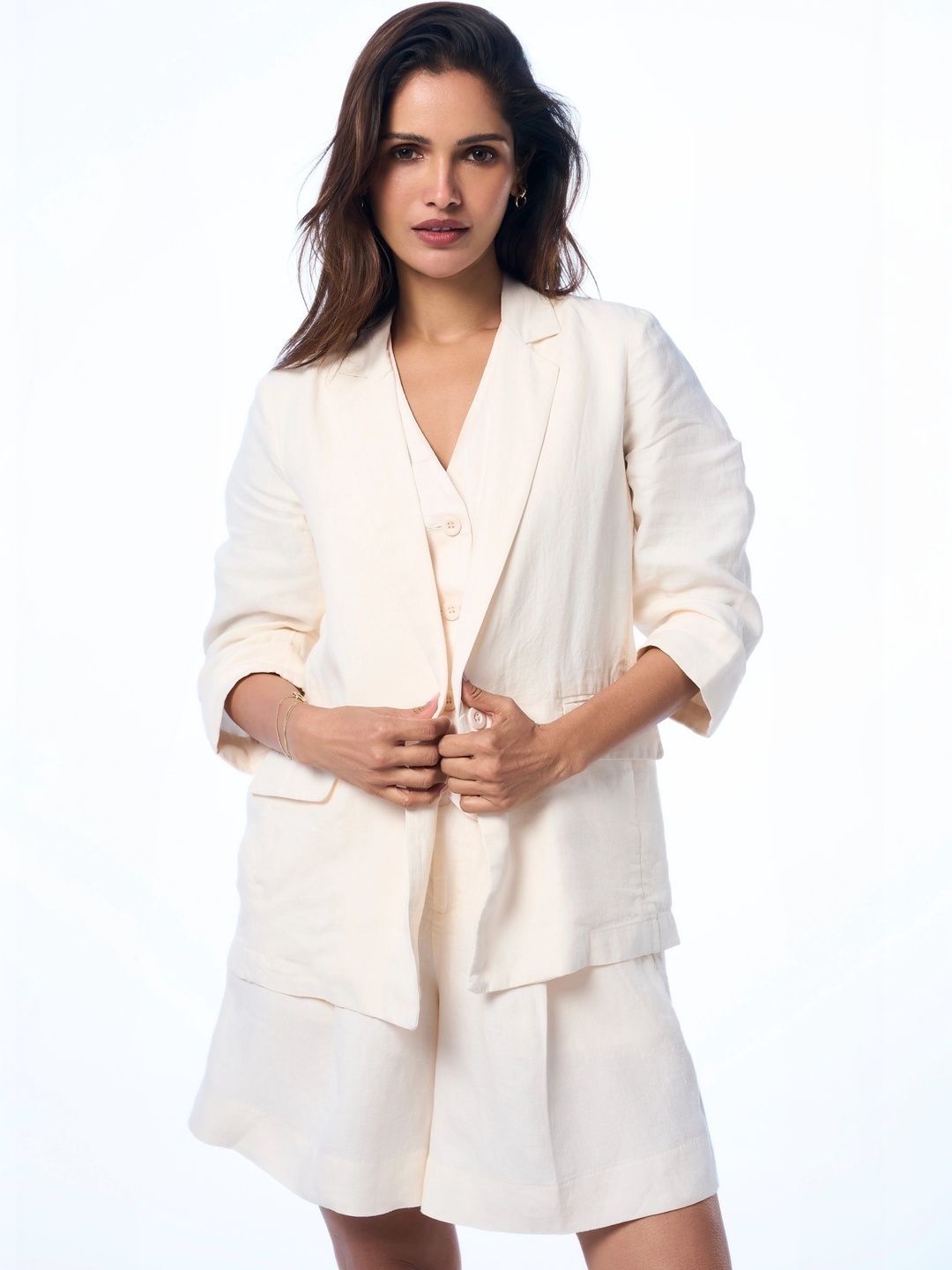 Terra Luna Sasha Notched Lapel Single-Breasted Comfort Fit Blazers-image-12