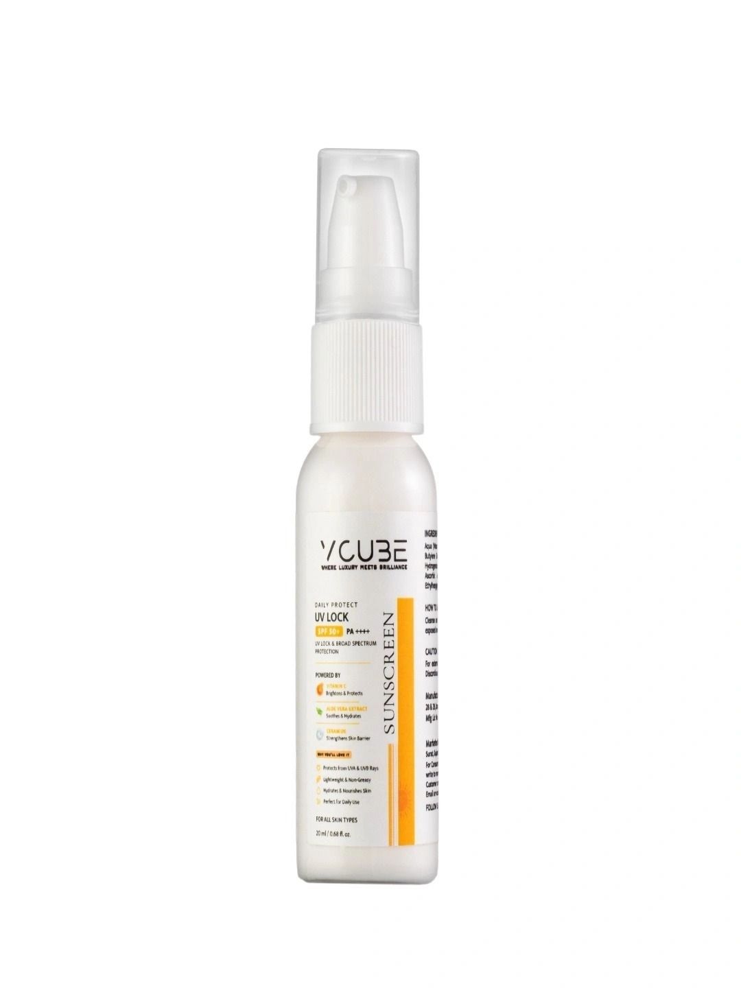 Vcube Daily Protect UV Lock Sunscreen SPF 50+ PA++++ - 20 ml-image-49