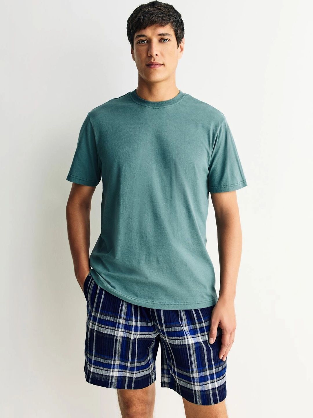 NEXT Men Woven Short Sleeve Night suit-picture-53