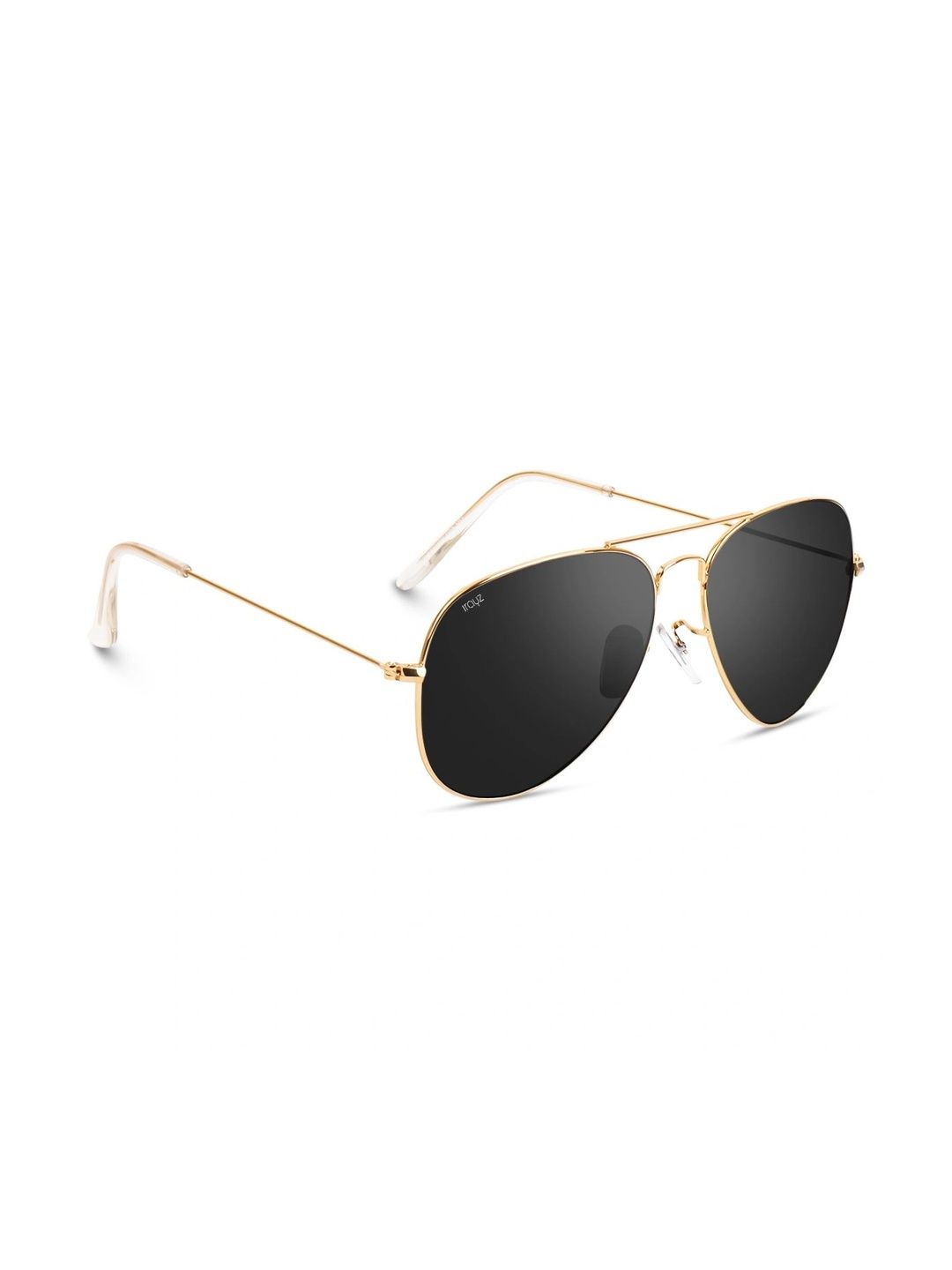 Irayz Unisex UV Protected Aviator Sunglasses 54-Gold-Black