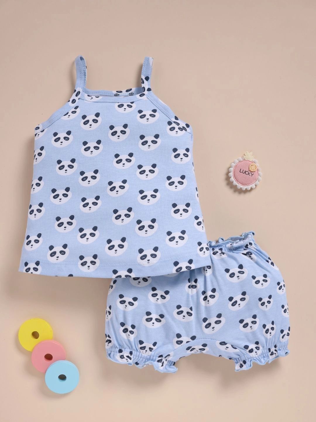Simply Girls Printed Pure Cotton Top with Shorts-picture-15