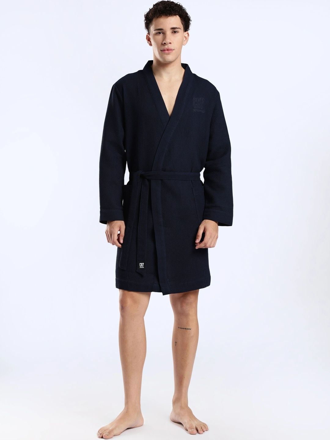 CR7 Cristiano Ronaldo Knee Length Waffle Bath Robe-picture-14