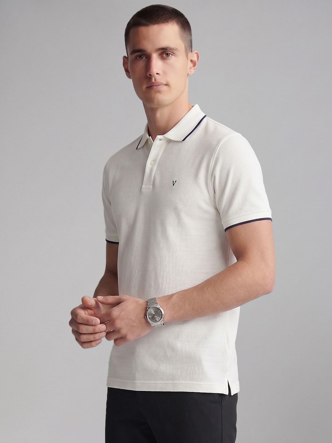 Van Heusen Textured Polo Collar T-shirt-picture-20