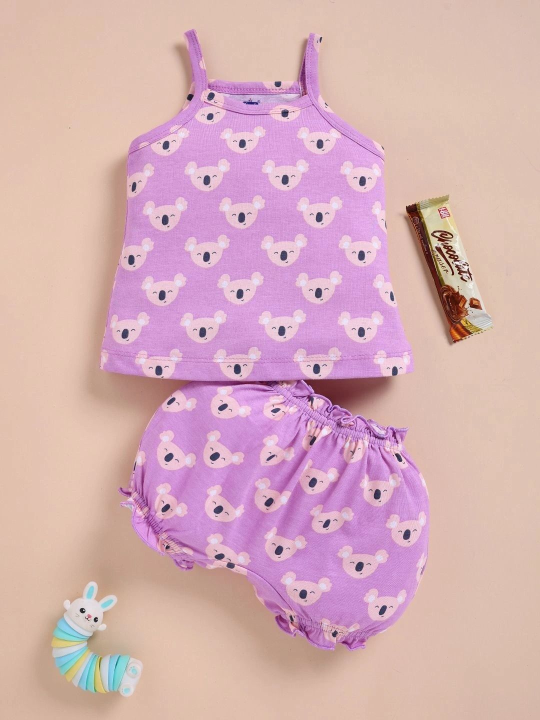 Simply Girls Printed Pure Cotton Top with Shorts-picture-53