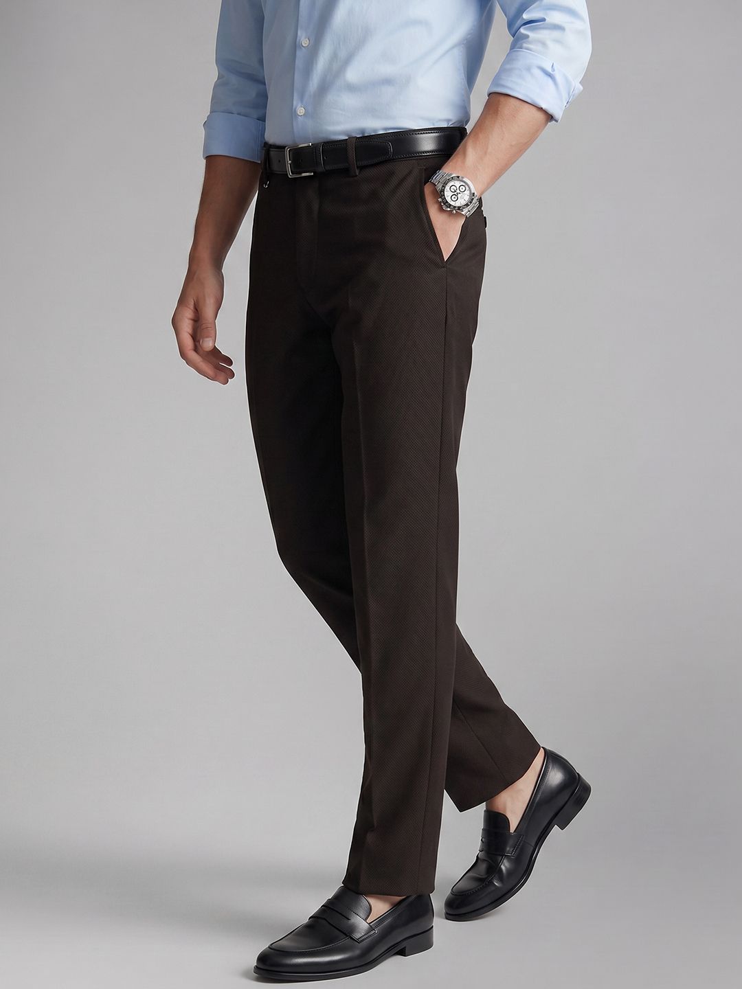 Van Heusen Men Slim Fit Formal Trousers-picture-26