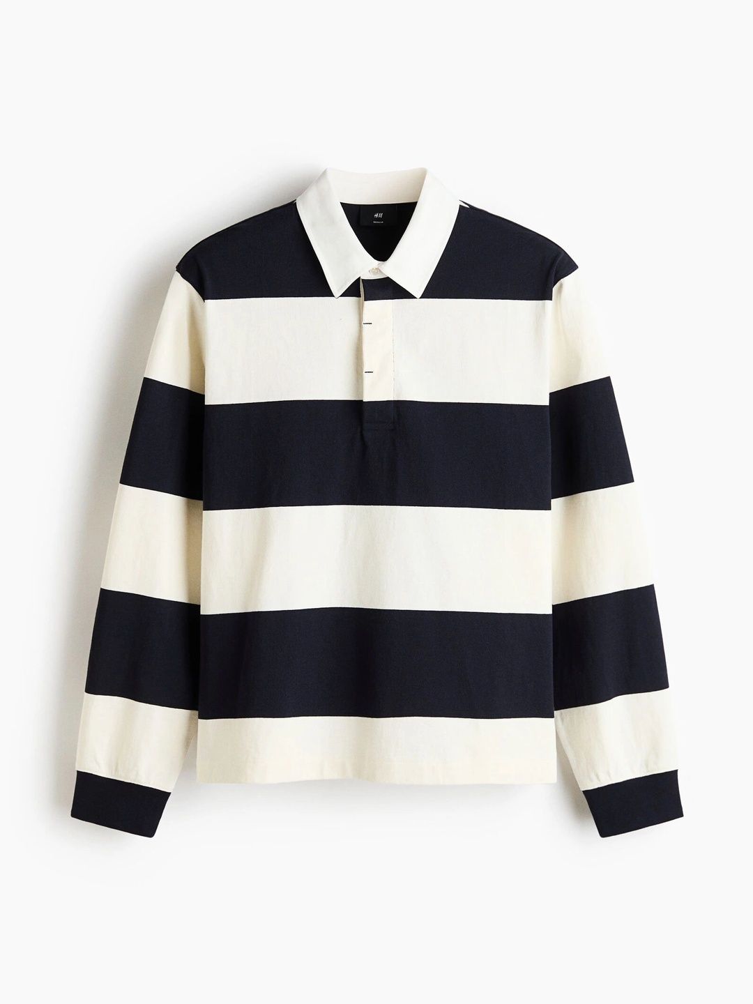 H&M Men Striped Polo Collar T-shirt-picture-38