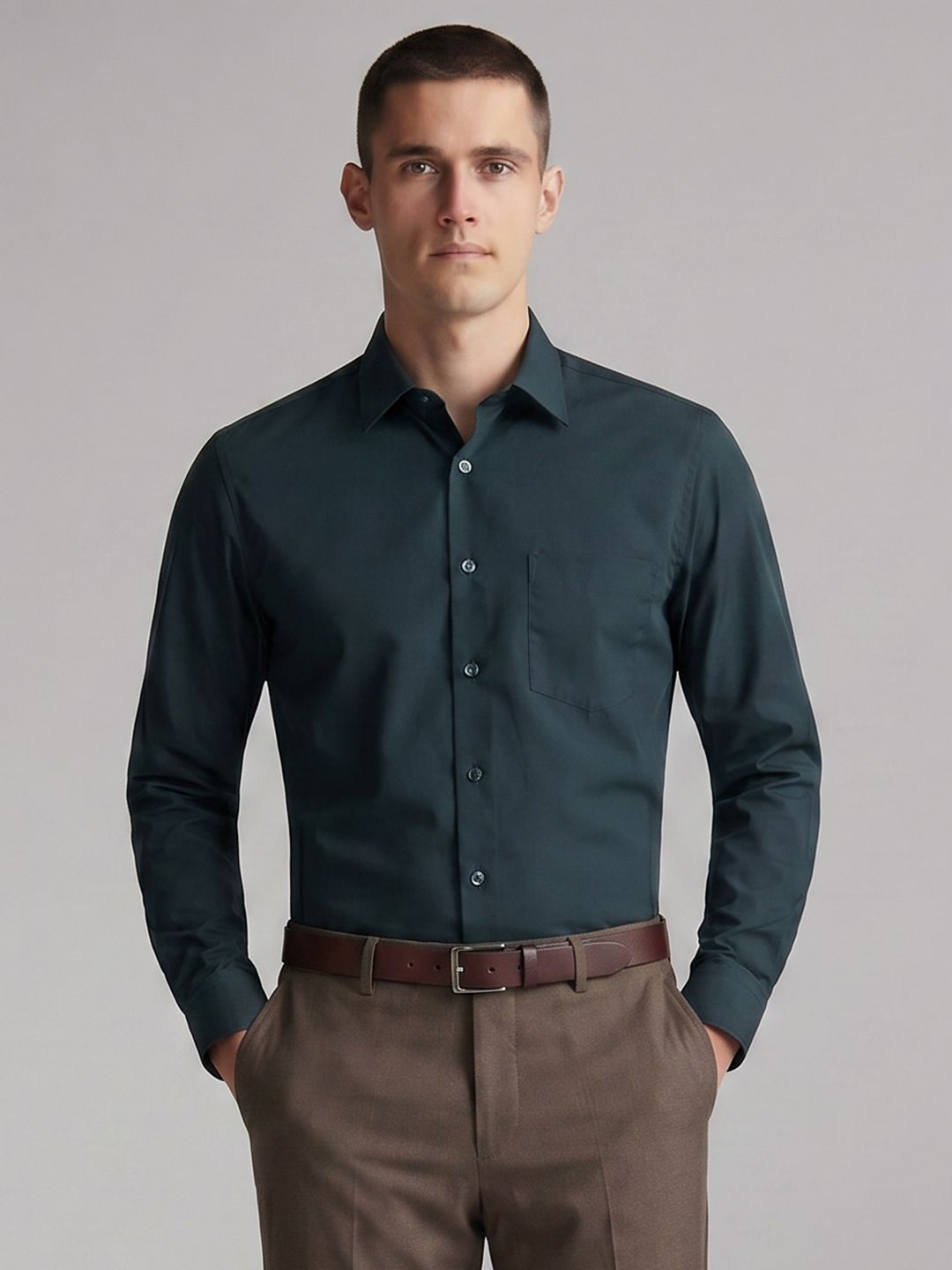 Louis Philippe Slim Fit Pure Cotton Formal Shirt-picture-29