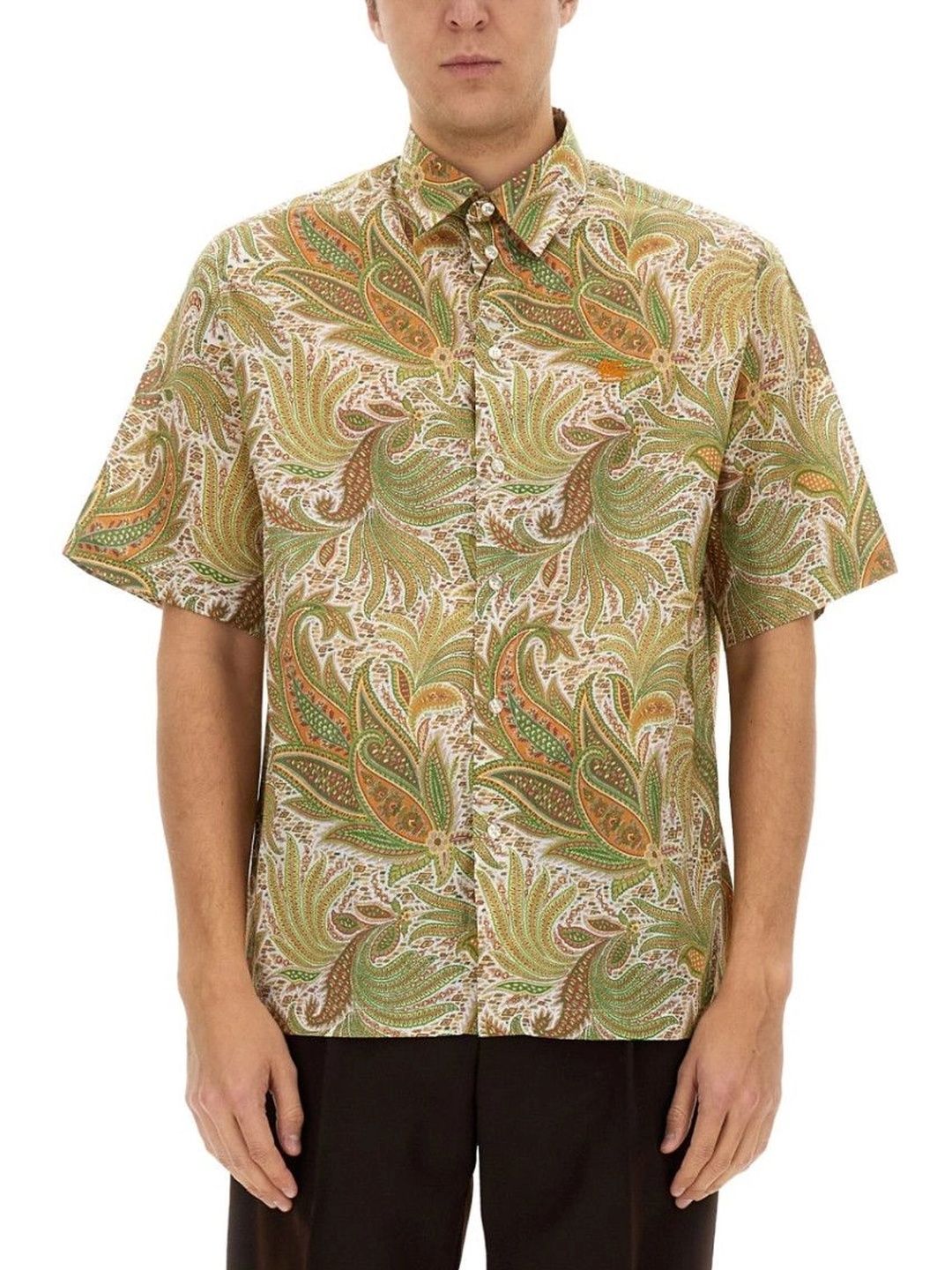 ETRO Green Regular Paisley Shirt-picture-42